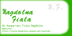 magdolna fiala business card